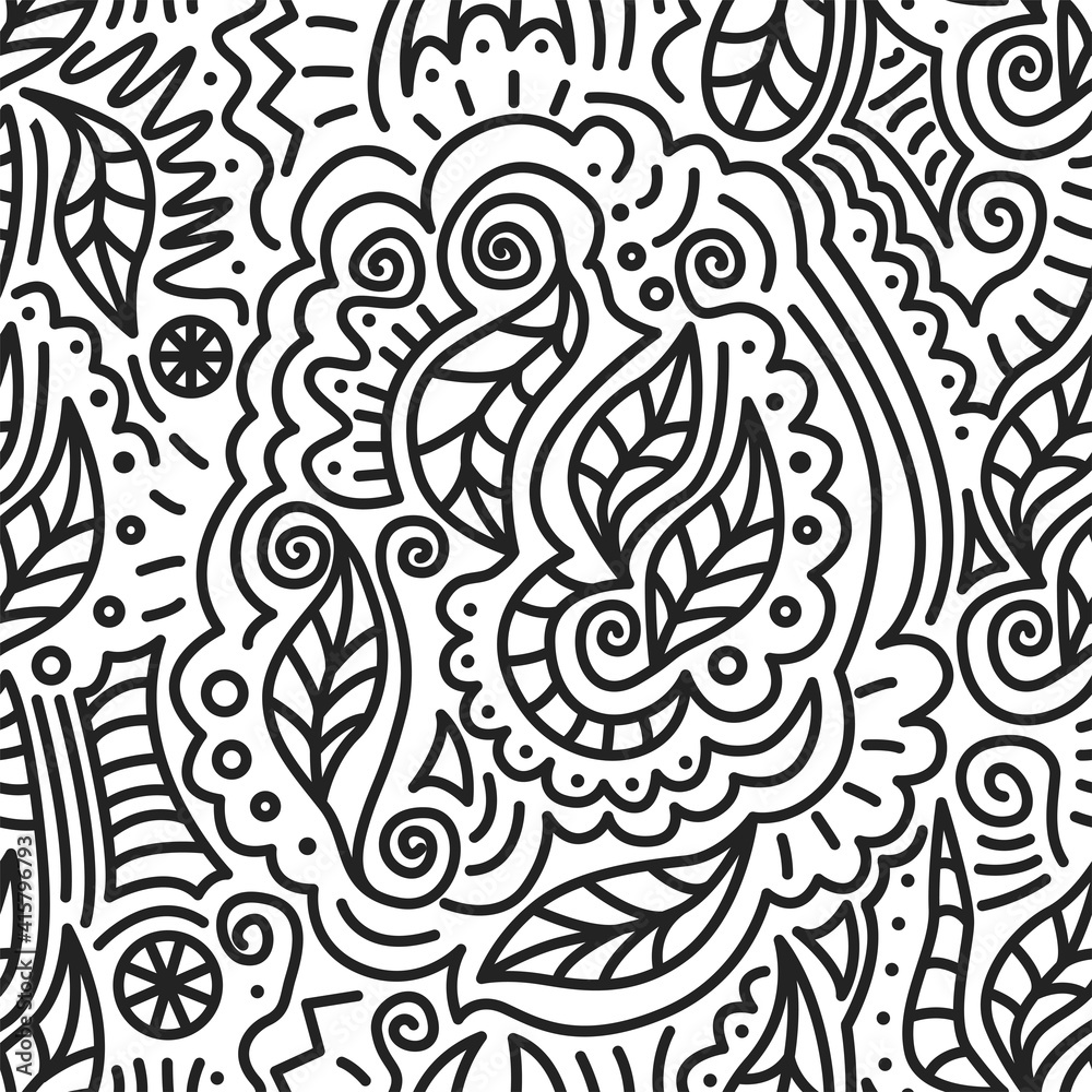 Natural seamless pattern. Vector illustration.