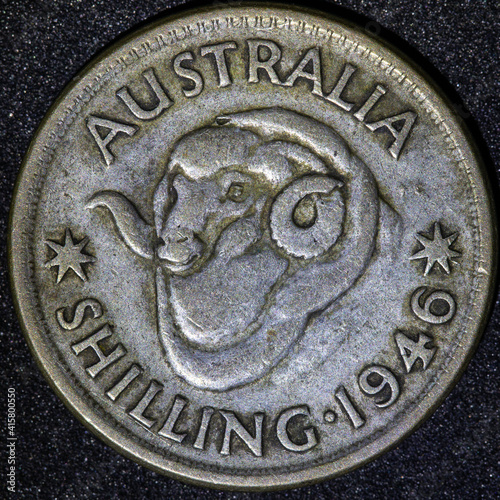 Old Australian currency coins