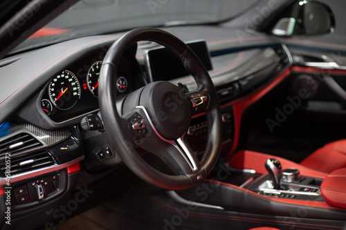 Car detailing series: interior of a luxury car. © Make_story Studio