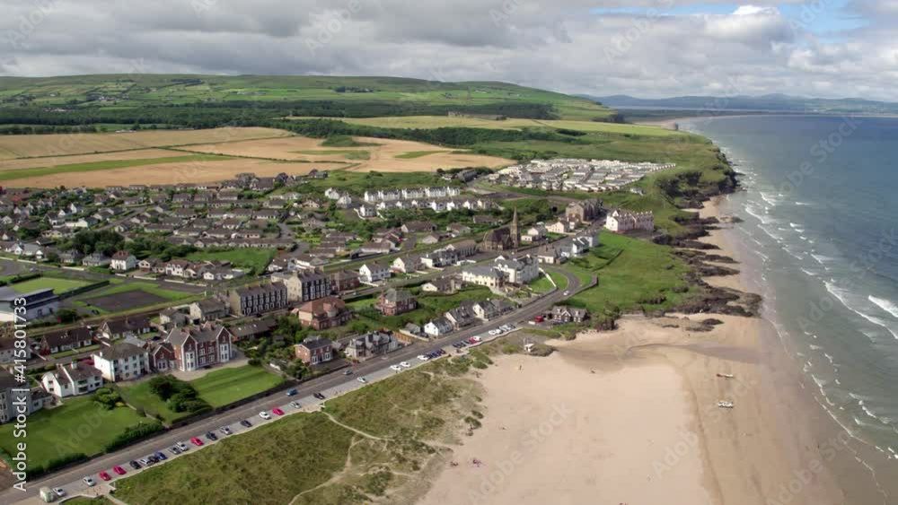 Castlerock town and beach on the north coast of Northern Ireland.