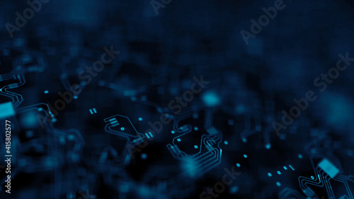 3d rendered illustration of Digital Circuitboard. High quality 3d illustration