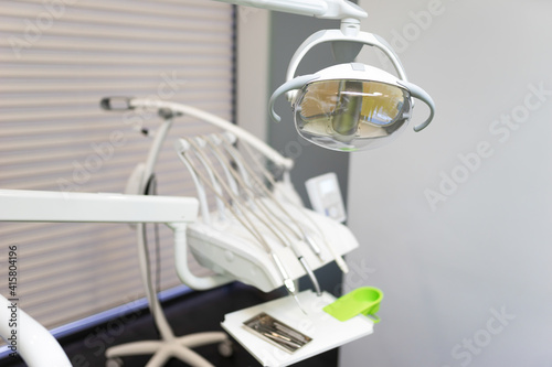 Modern dental equipment in the clinic office
