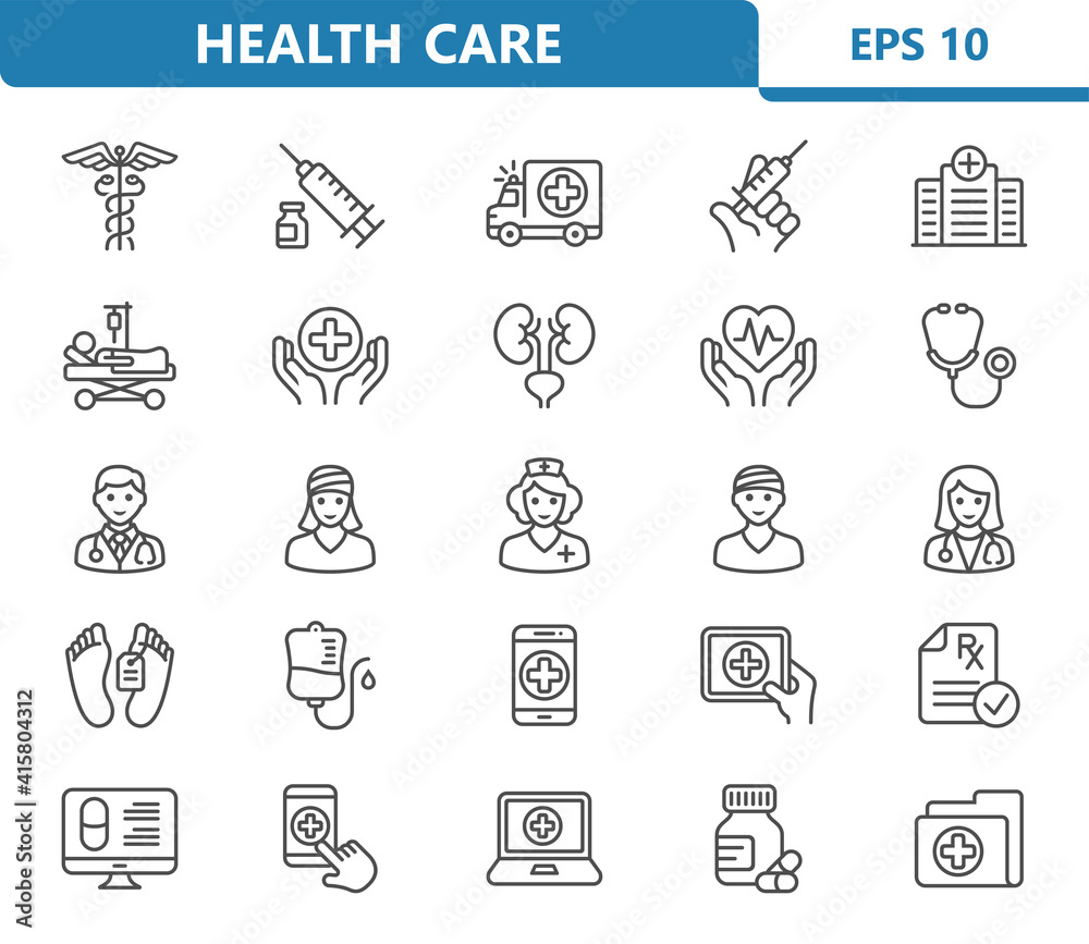 Health Care, Healthcare, Medical, Medicine, Hospital Icons