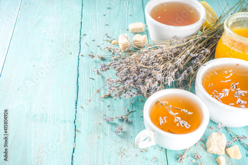 Aromatic lavender tea cup