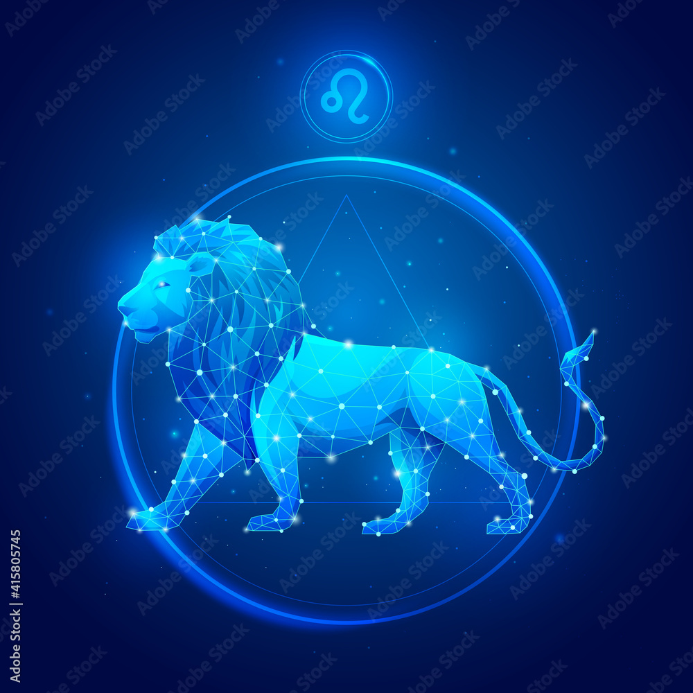 Leo zodiac sign icons.