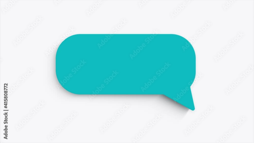 An Animation of a Blank empty speech bubbles on white background