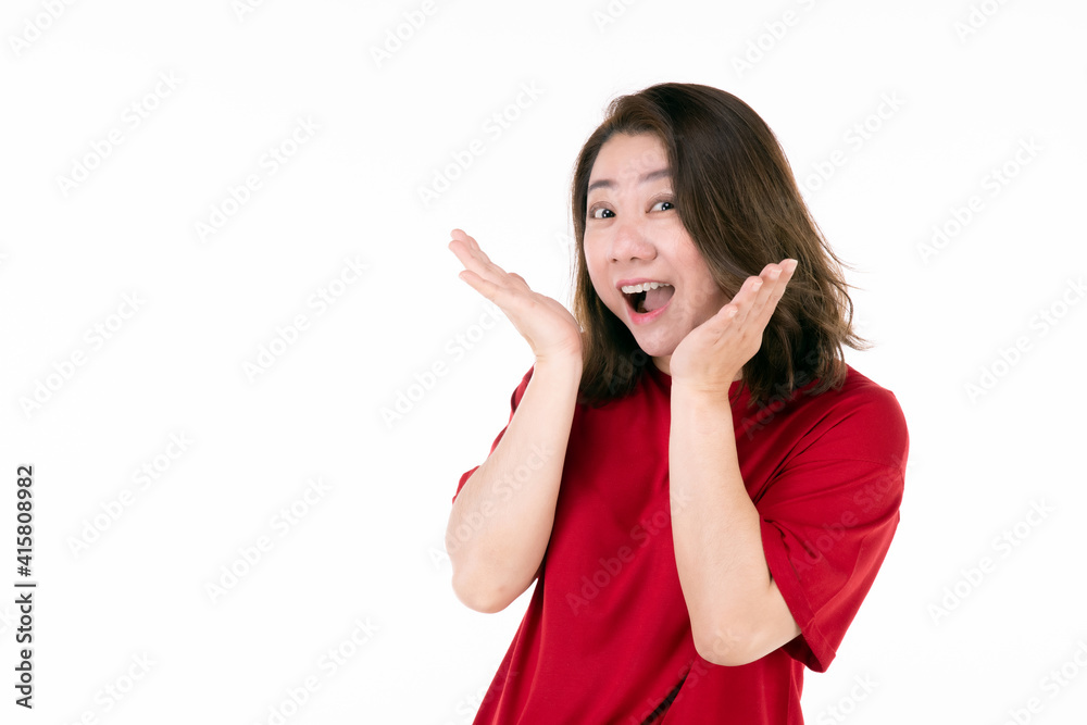 Portrait of middle age 40s Asian woman Isolated on white background Portrait of middle age 40s Asian woman Isolated on white background