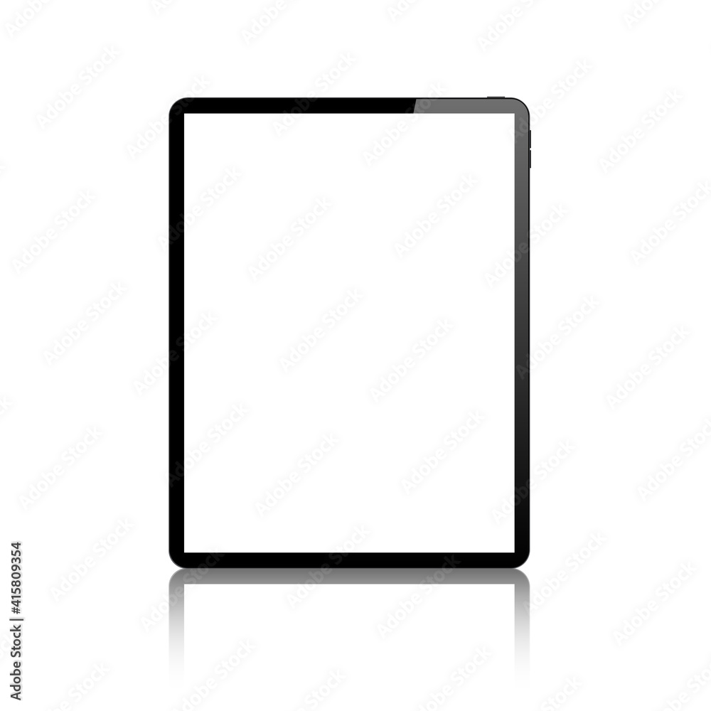 tablet blank screen vector mock up. realistic pad empty screen mockup. isolated tablet on white background with reflection. tablet blank screen vector mock up. realistic pad empty screen mockup. isolated tablet on white background with reflection.