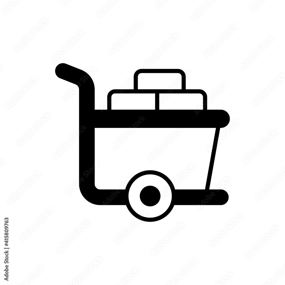 Hand Trolley vector icon style illustration. EPS 10 file Hand Trolley vector icon style illustration. EPS 10 file