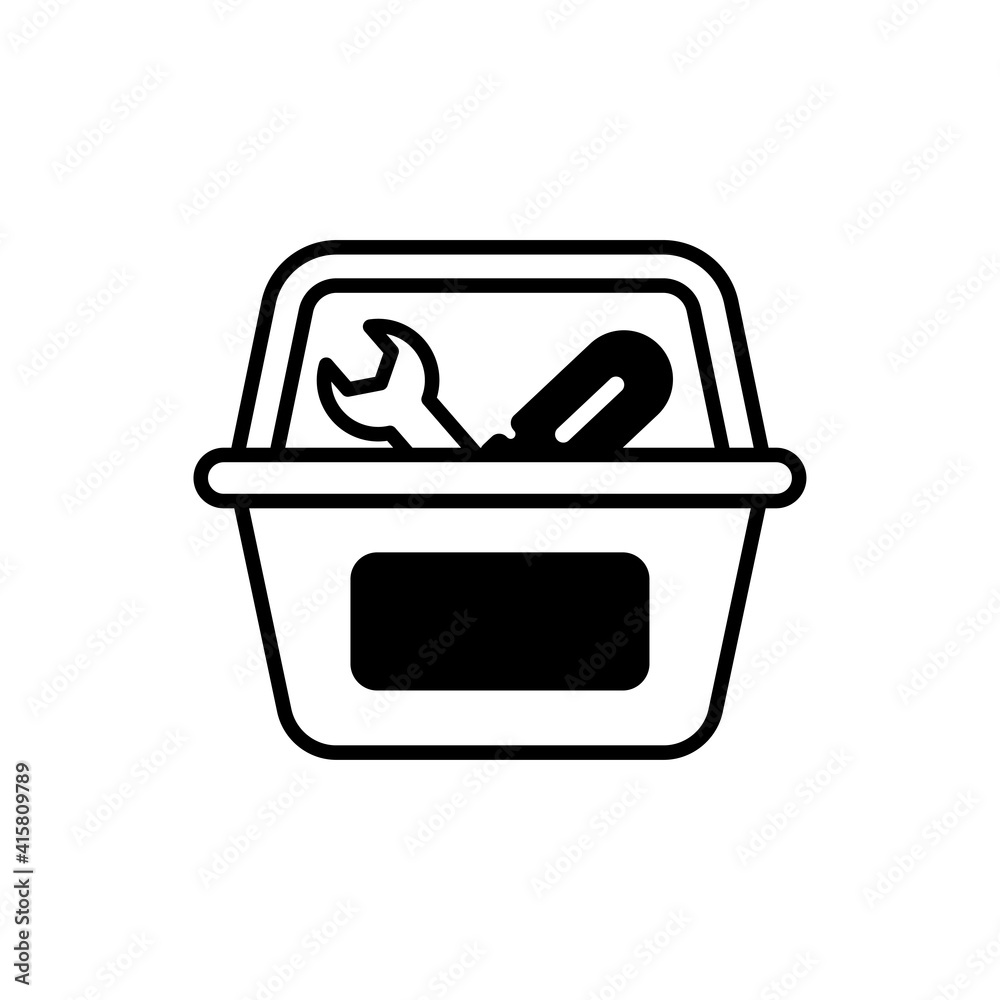 Toolbox vector icon style illustration. EPS 10 file Toolbox vector icon style illustration. EPS 10 file