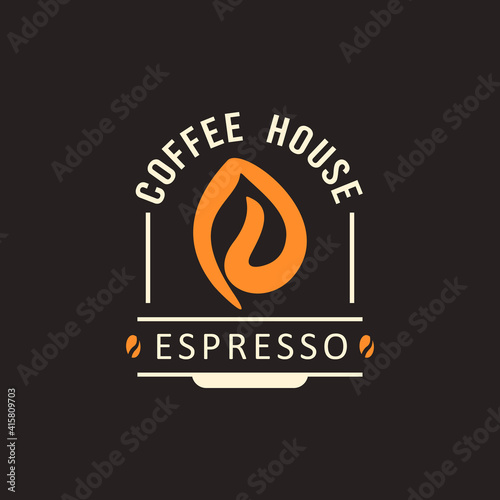 Retro Coffee shop badge logo design. Perfect for modern coffee shop joints. Vintage Style. Vector Illustrtion