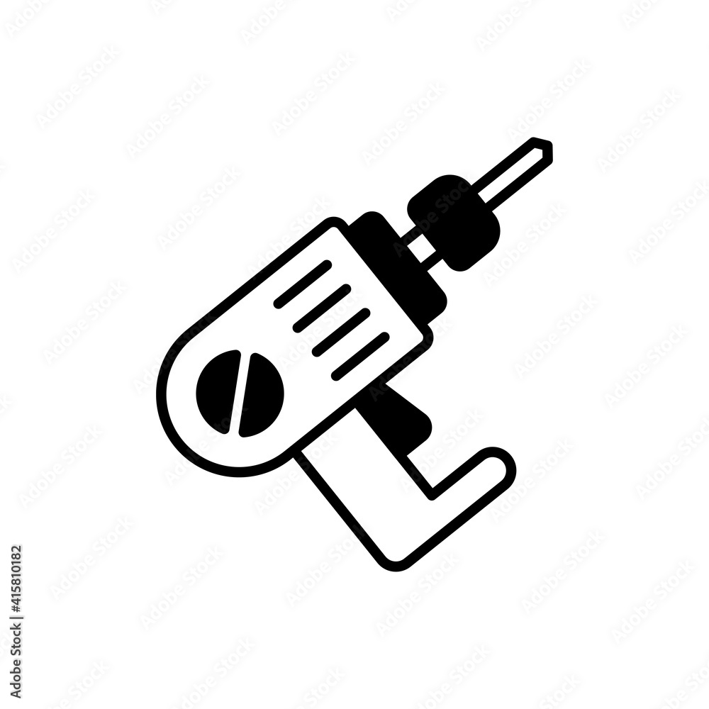 Drill vector icon style illustration. EPS 10 file Drill vector icon style illustration. EPS 10 file