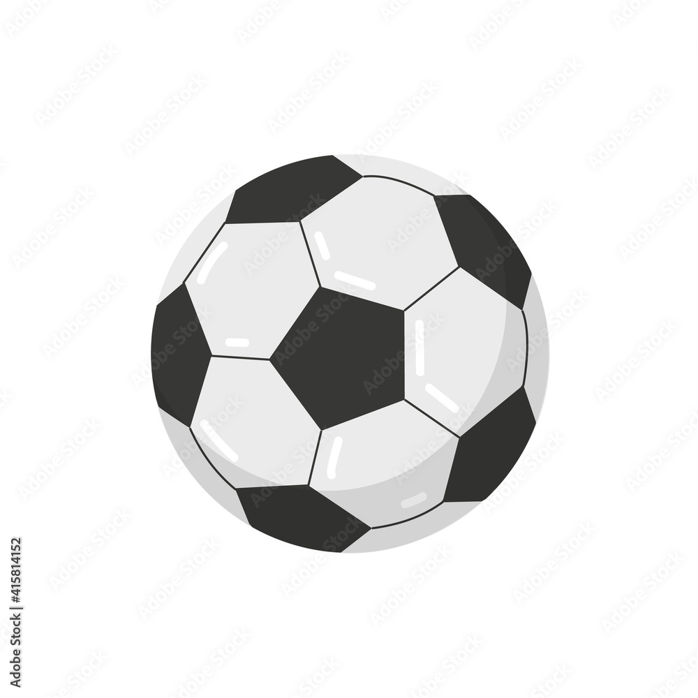 Soccer ball icon isolated on white background. Cartoon football. Sport concept. Vector stock