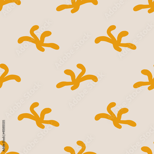 Matisse organic shapes  splashes seamless pattern. Fantasy creative background. Uneven shapes.