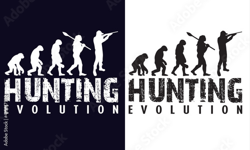 hunting evolution t-shirt design