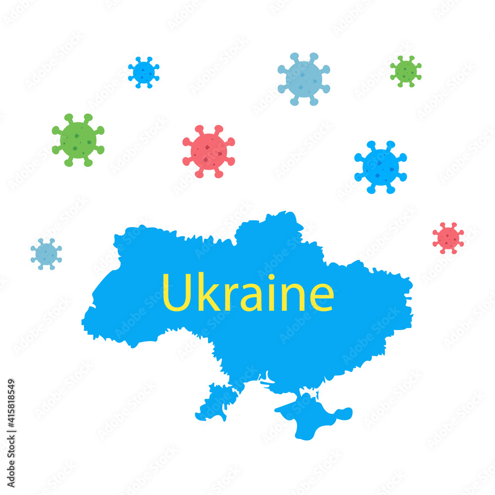 Obraz premium This is a Ukraine map isolated on a white background.