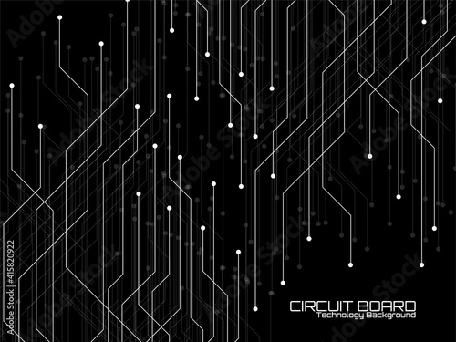 Abstract background with circuit board, technology design. Vector illustration