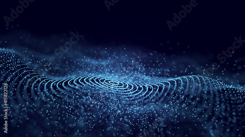 Grid of internet technologies. Abstract background with cobwebs. Large amount of data. 3d rendering.