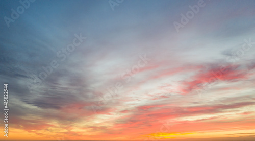 Dramatic sky replacement for composition natural orange clouds  © NEWTRAVELDREAMS