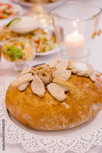 Traditional wedding ukraininan bread called 