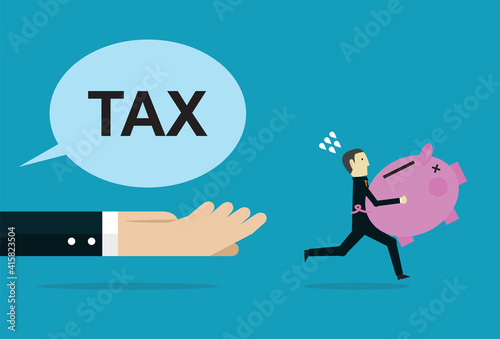 Lift the piggy bank to escape the tax collection