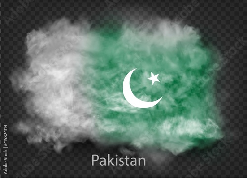 background of flag of smoke and clouds