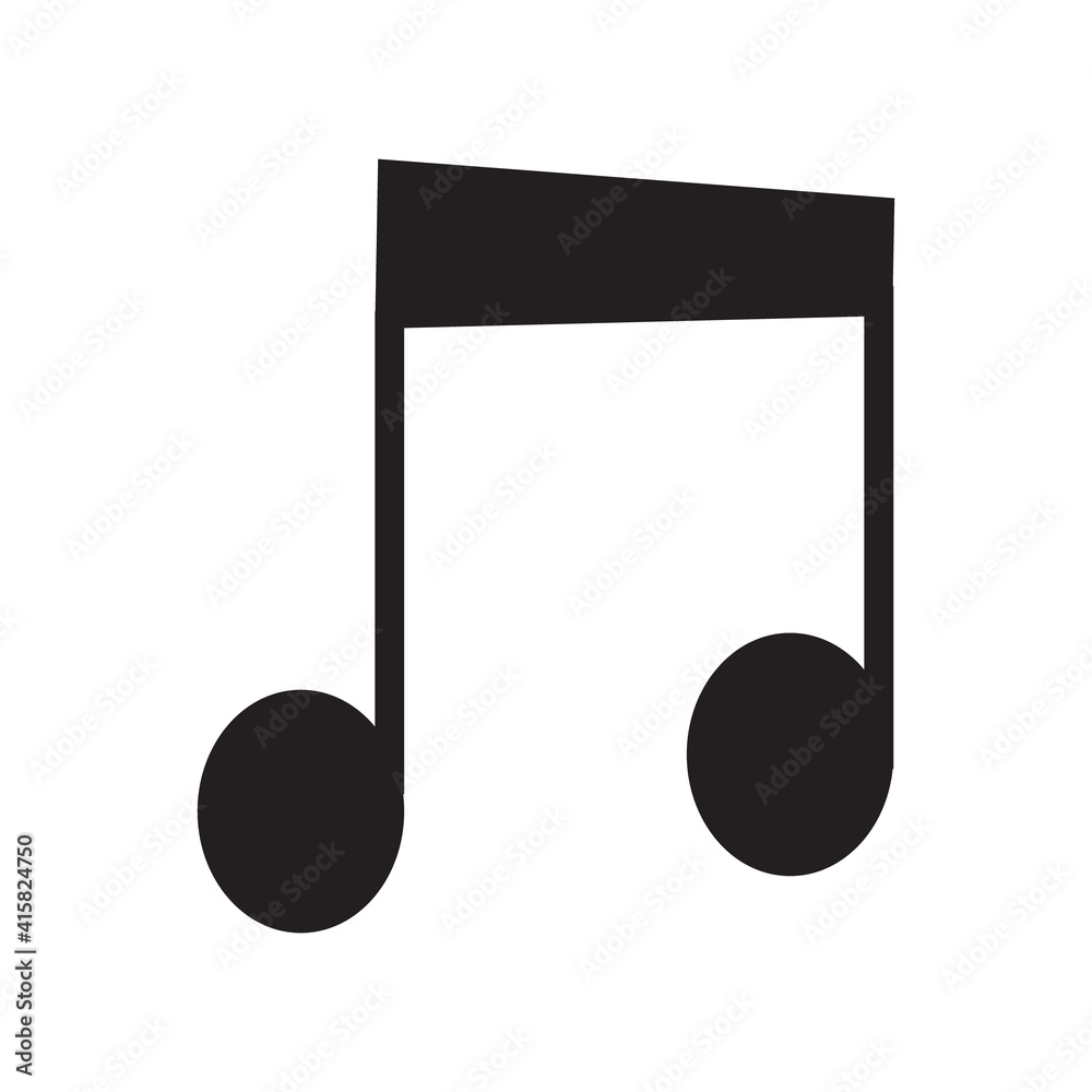 Music note icon isolated vector. Music note icon isolated vector.