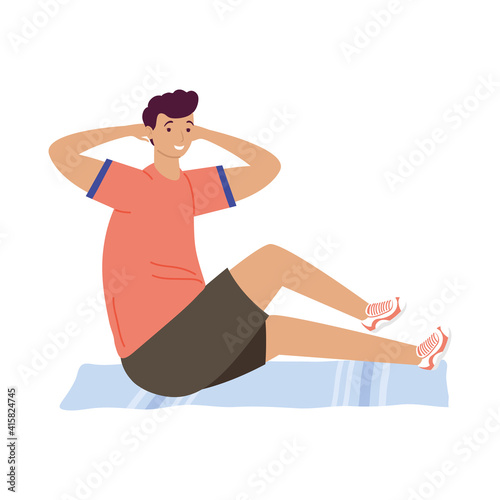 athletic man practicing exercise fitness lifestyle