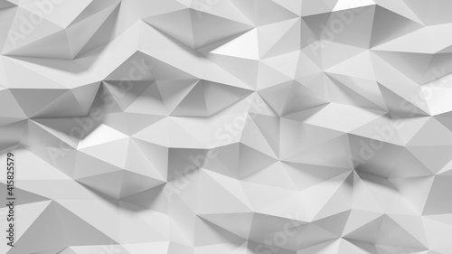 3d rendering of abstract geometric triangular white background © Stefan Wolny
