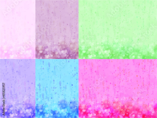 Background of fluffy cute hearts