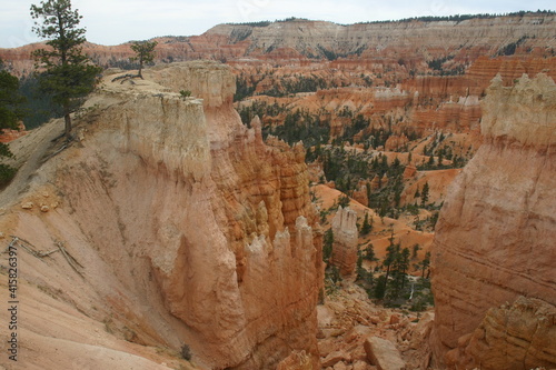 National Park Helicopter Aerial Bryce Canyon Landscape With Hoodoo Pinnacles Dominating the Image