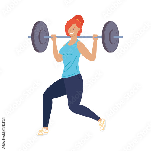 athletic woman lifting weight fitness lifestyle