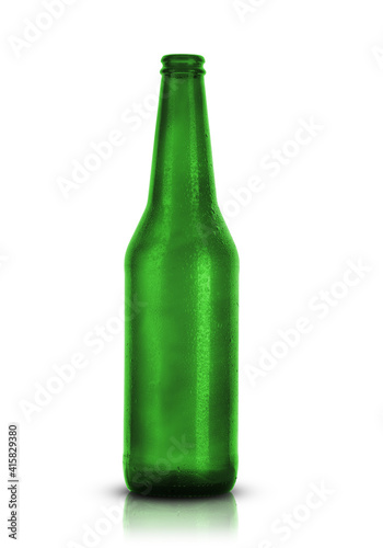 glass green beer bottle