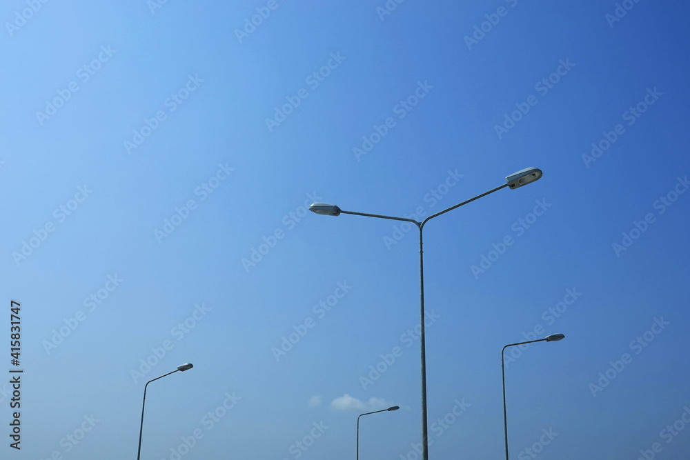 a streetlamps day the sky a streetlamps day the sky