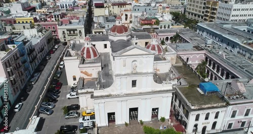 Old San Juan Drone Flight San Juan Bautista Cathedral, El Convento Puerto Rico 5 photo