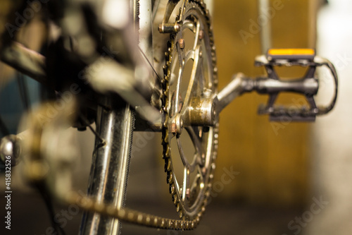 close-up photos of an vintage bicycle