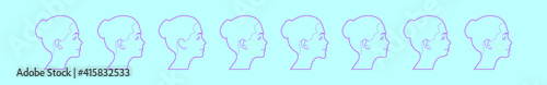 set of face surgery cartoon icon design template with various models. vector illustration isolated on blue background © eny