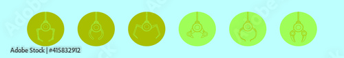 set of claw picker cartoon icon design template with various models. vector illustration isolated on blue background