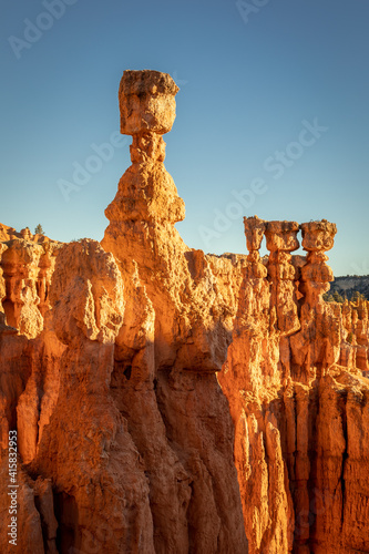 Thor's Hammer and the Three Sisters early in the morning at Bryce Canyon National Park, Utah 