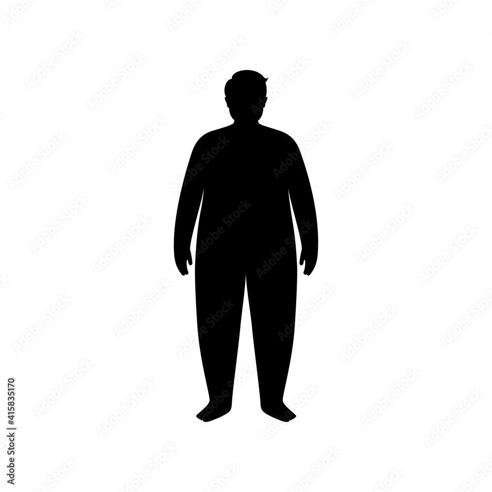Obese man concept