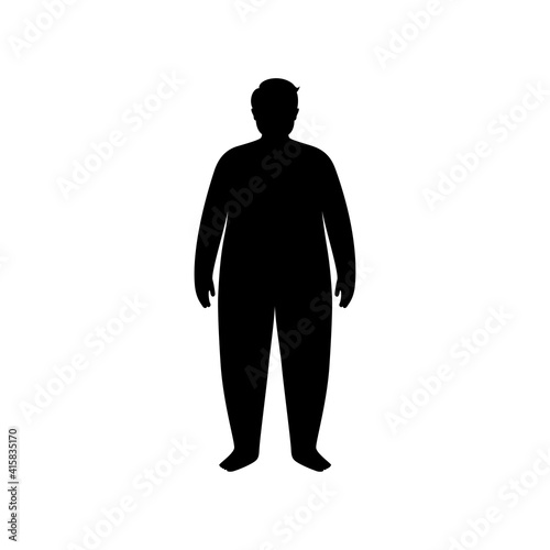 Obese man concept