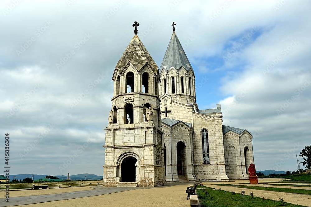 NAGORNO KARABAKH SUSHI 17/06/2017 Ghazanchetsots Cathedral, also known as the Cathedral of Christ Saint Savior, is an Armenian church located in the city of Sushi