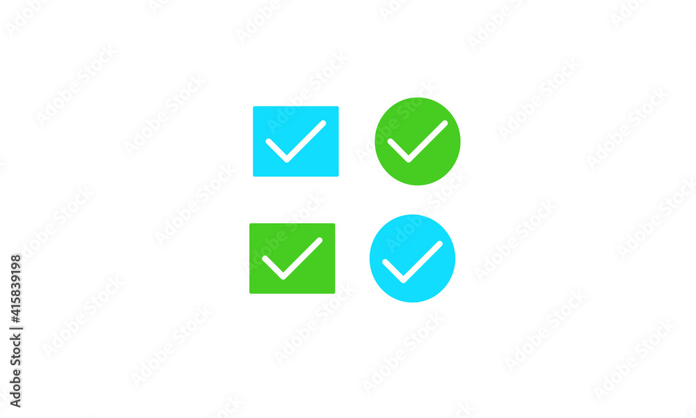 Approval check icon isolated, set quality sign, green tick commercial use Approval check icon isolated, set quality sign, green tick commercial use