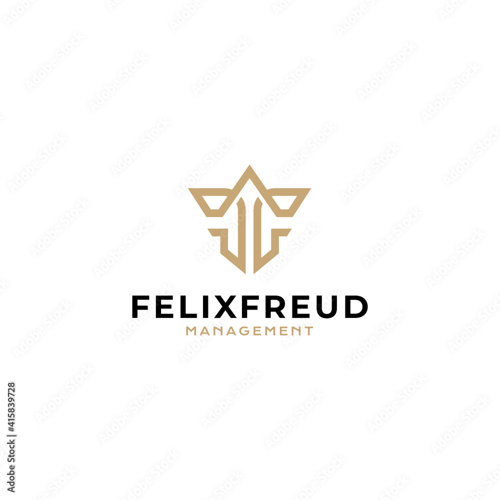 Letter FF logo vector icon illustration simple style Letter FF logo vector icon illustration simple style