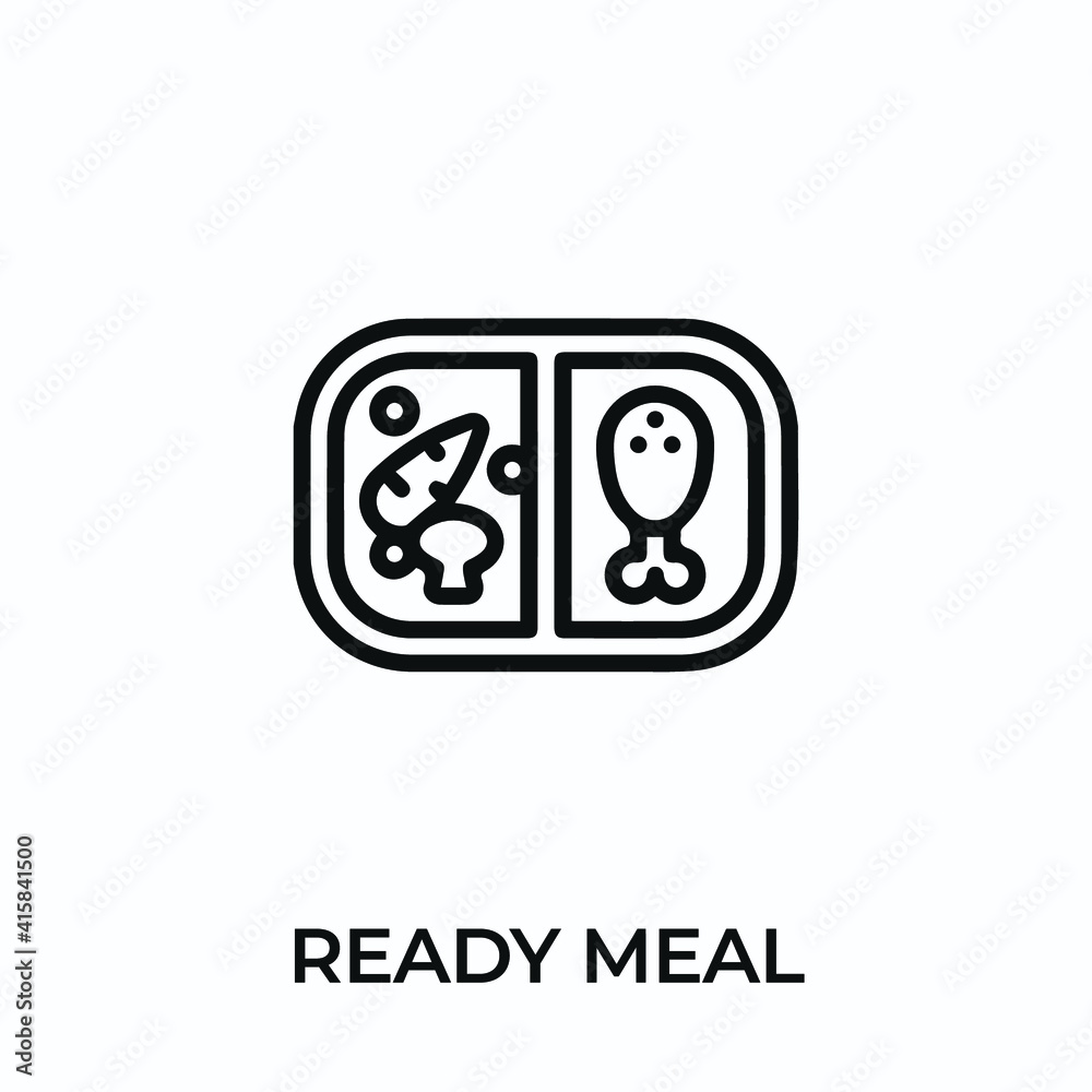 ready meal icon vector. ready meal sign symbol for modern design ...
