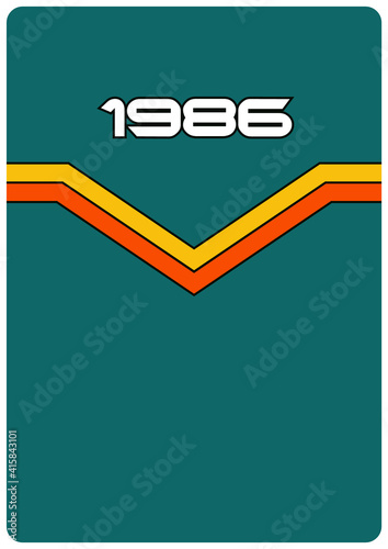 1980s Background, Cover, Poster Template, Vintage Color Lines