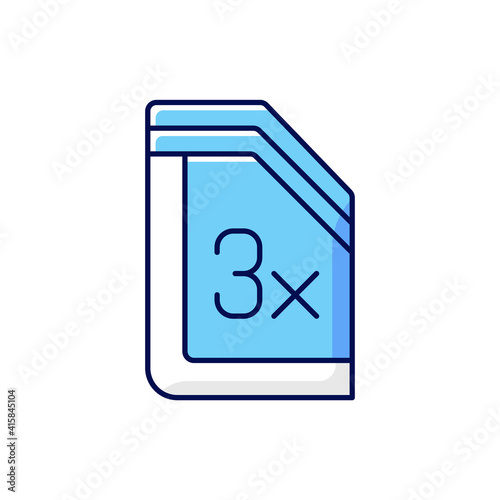 Insulated glass windows RGB color icon. Heat loss prevention through glass doors and windows. Modern homes. Reducing air-to-air heat transfer through glazing. Isolated vector illustration