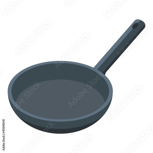 Cuisine wok pan icon. Isometric of cuisine wok pan vector icon for web design isolated on white background