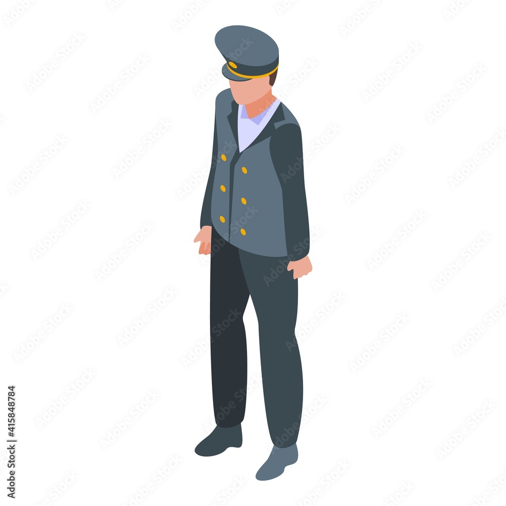 Plane pilot icon. Isometric of plane pilot vector icon for web design isolated on white background Plane pilot icon. Isometric of plane pilot vector icon for web design isolated on white background