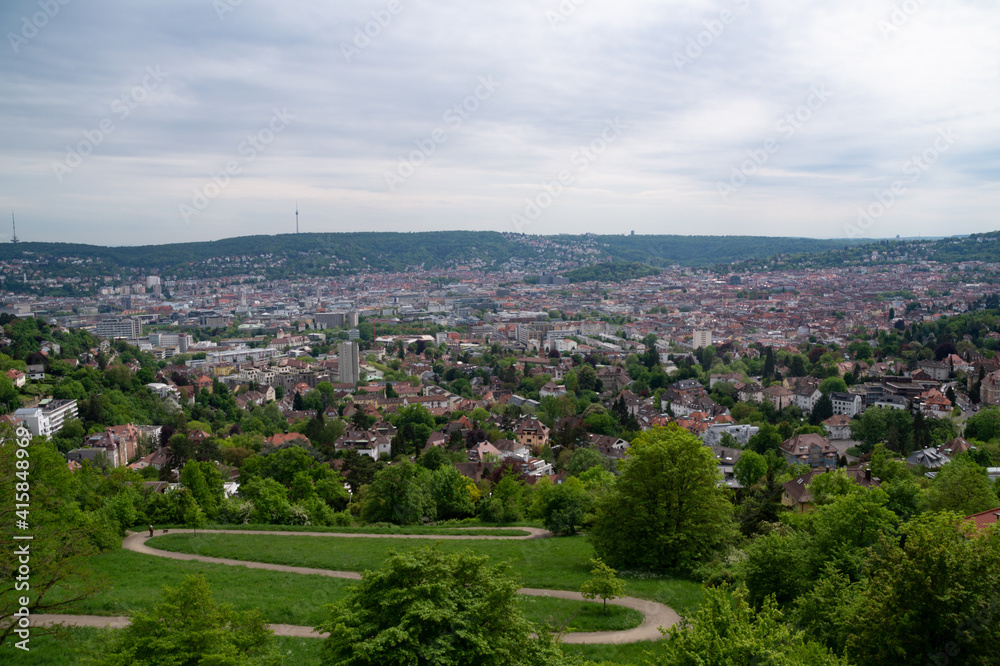 Stuttgart Panorama-Ausblick Fernsehturm